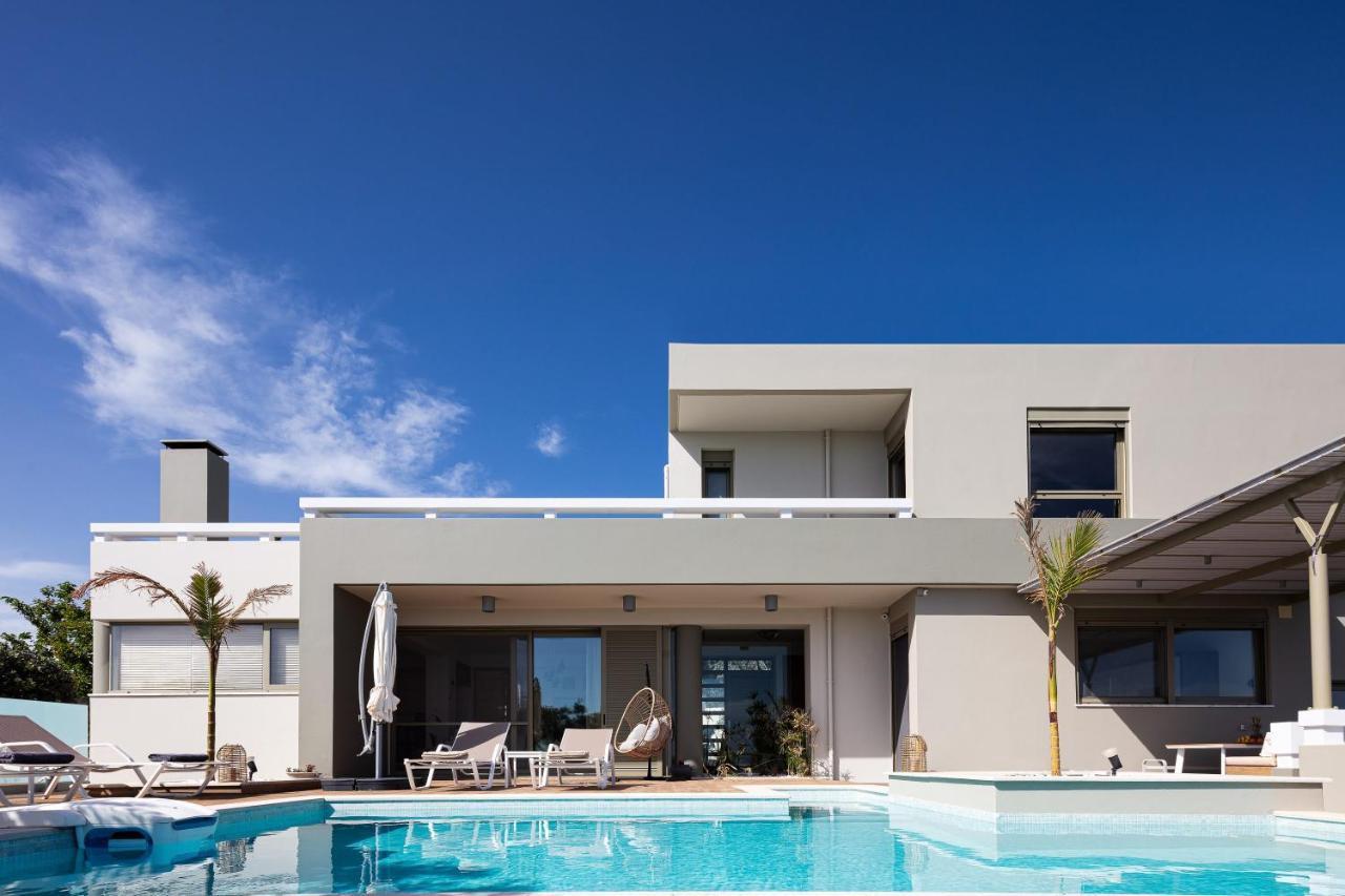 Rizes Villa With Jacuzzi & Heated Pool Ajía Triáda Kültér fotó