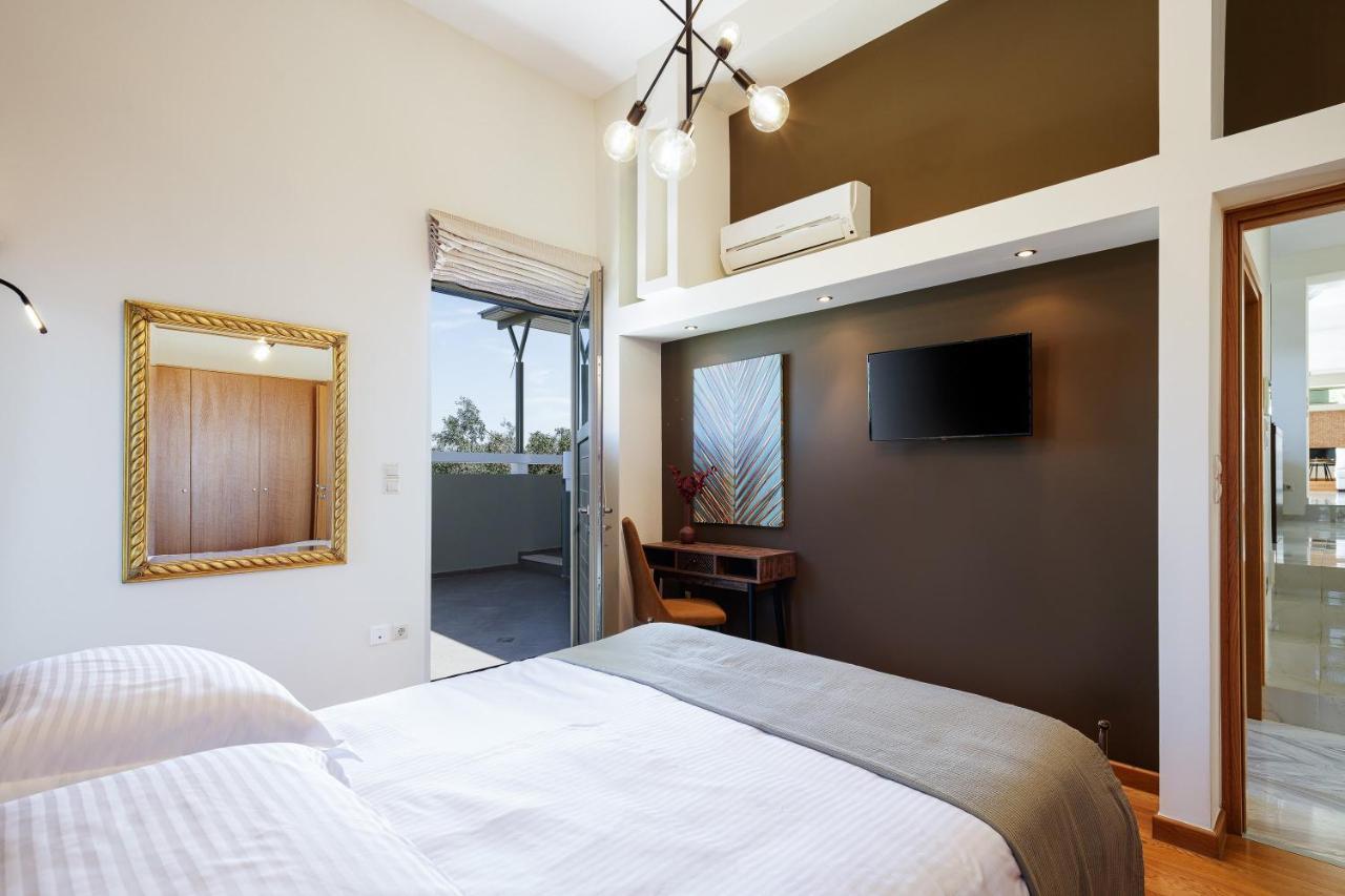 Rizes Villa With Jacuzzi & Heated Pool Ajía Triáda Kültér fotó