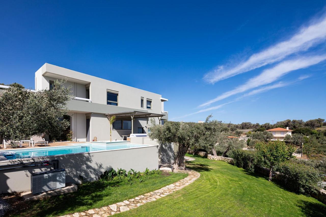 Rizes Villa With Jacuzzi & Heated Pool Ajía Triáda Kültér fotó