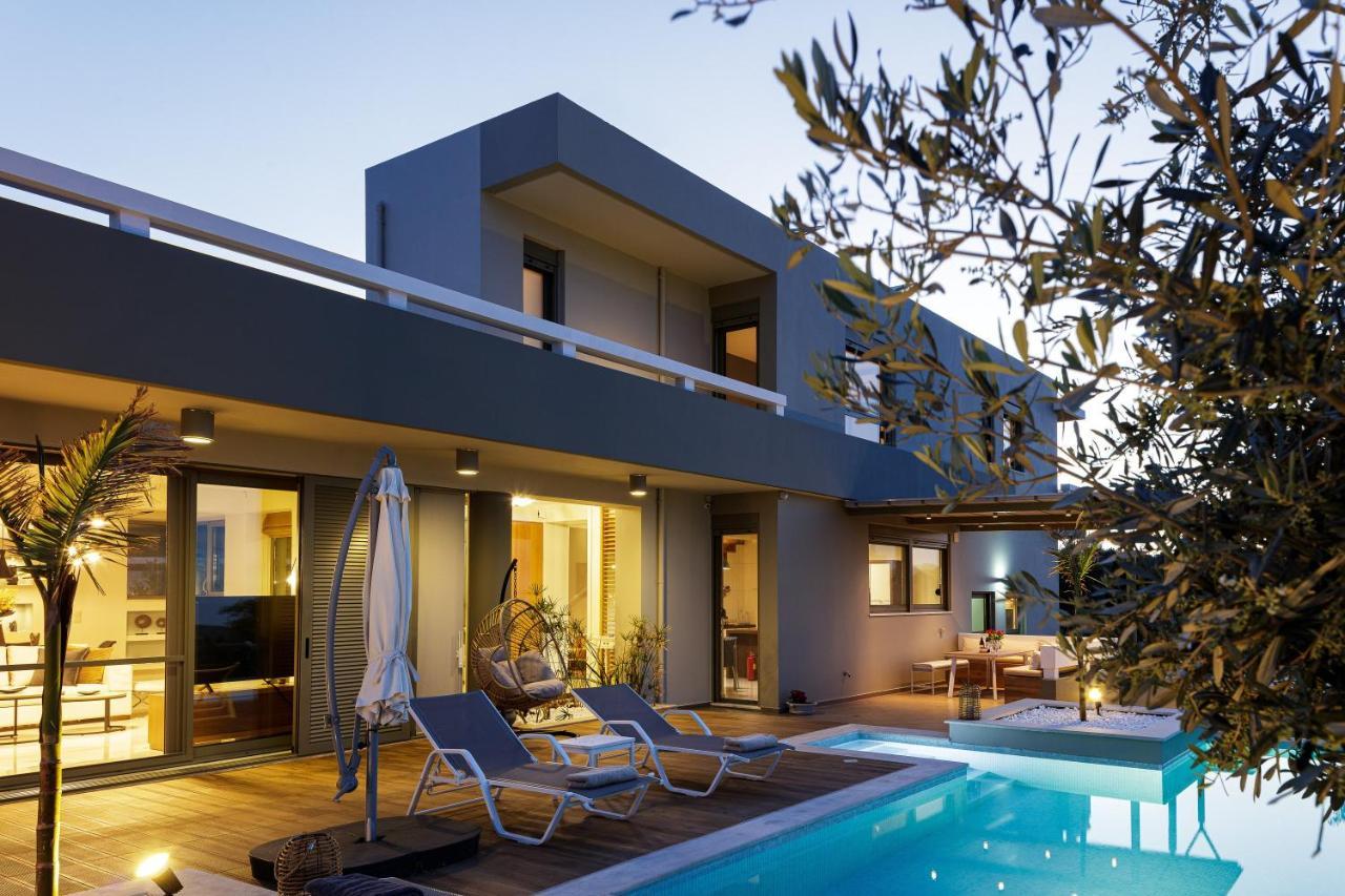 Rizes Villa With Jacuzzi & Heated Pool Ajía Triáda Kültér fotó