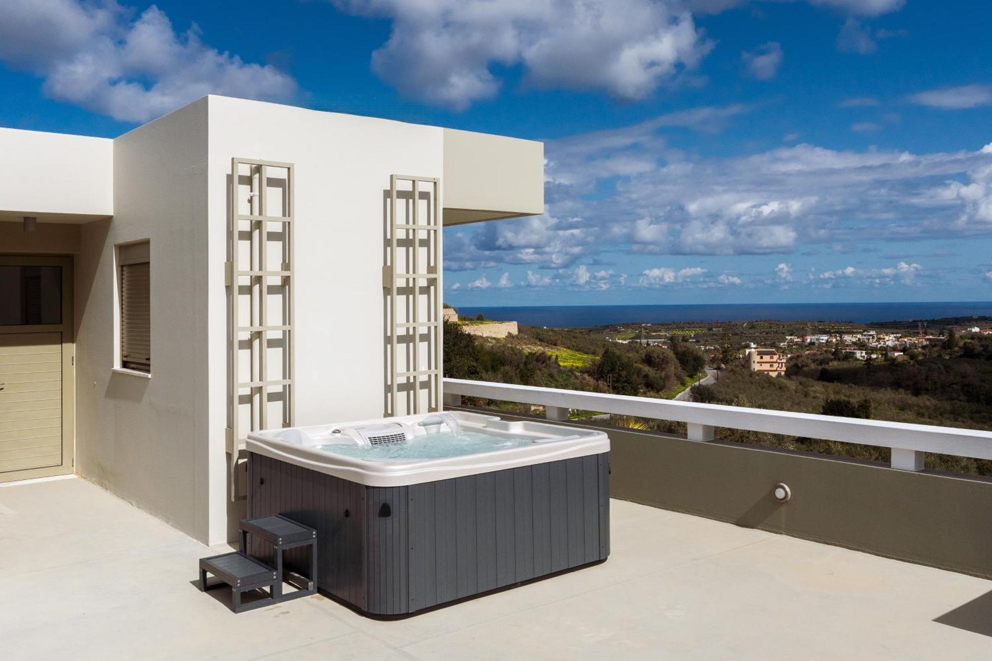 Rizes Villa With Jacuzzi & Heated Pool Ajía Triáda Kültér fotó